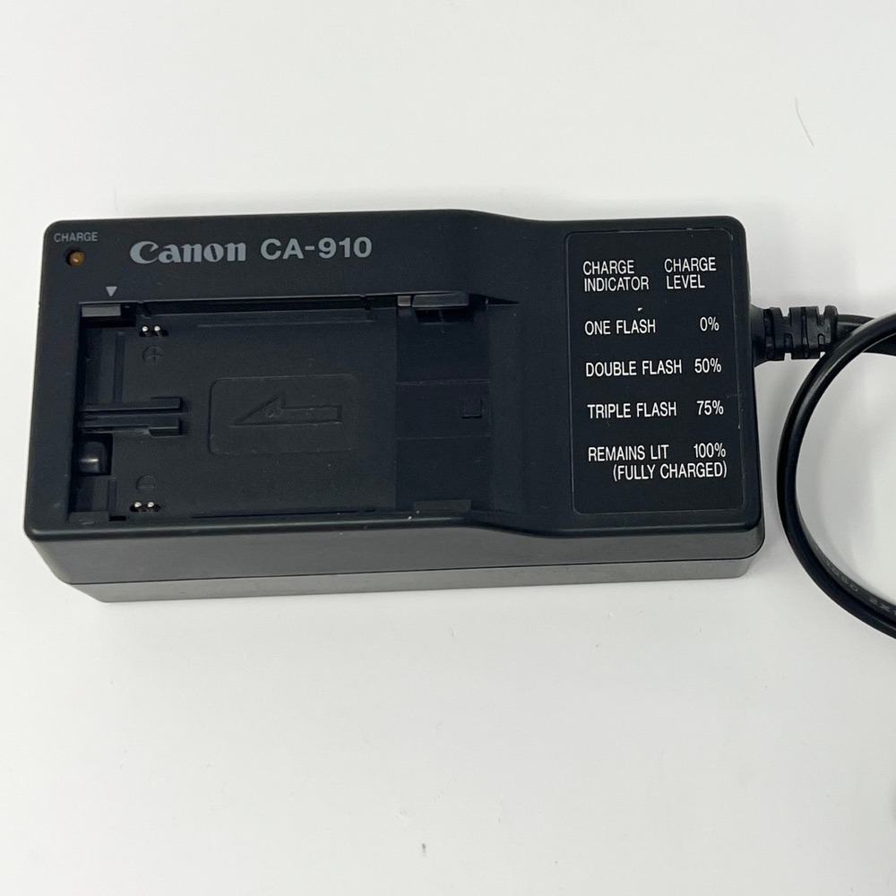Canon CA-910 OEM Battery Charger (W Adapter Port) For DM-GL2 CHARGER ONLY
